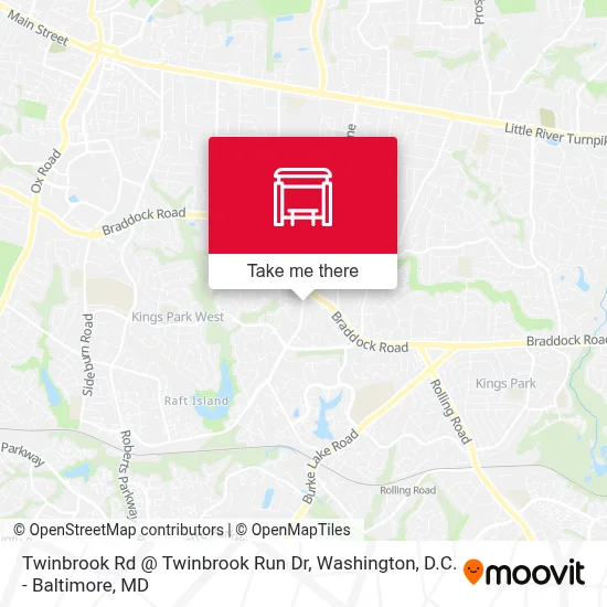 Twinbrook Rd @ Twinbrook Run Dr map