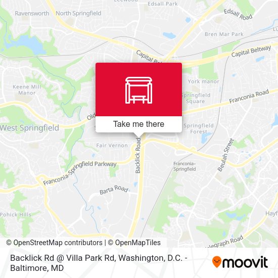 Mapa de Backlick Rd @ Villa Park Rd