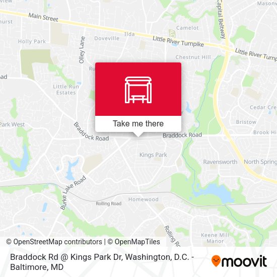 Mapa de Braddock Rd @ Kings Park Dr