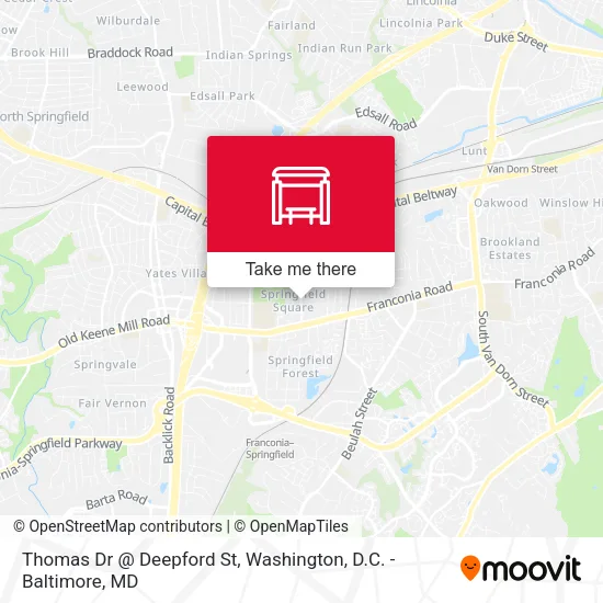 Thomas Dr @ Deepford St map