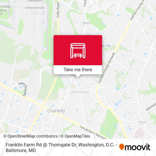 Franklin Farm Rd @ Thorngate Dr map
