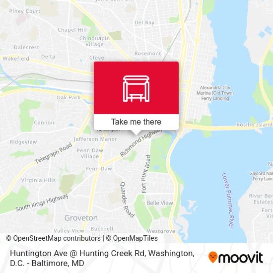 Mapa de Huntington Ave @ Hunting Creek Rd