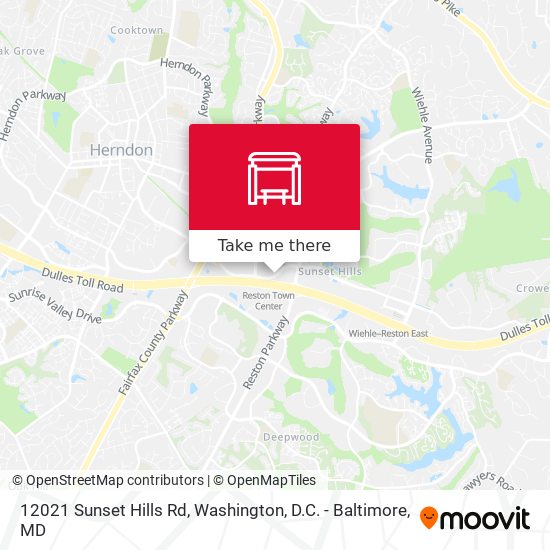 12021 Sunset Hills Rd map