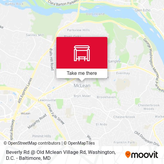 Beverly Rd @ Old Mclean Village Rd map