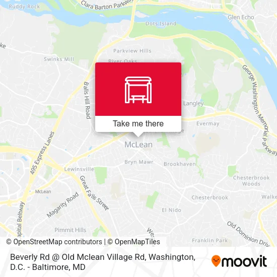Mapa de Beverly Rd @ Old Mclean Village Rd