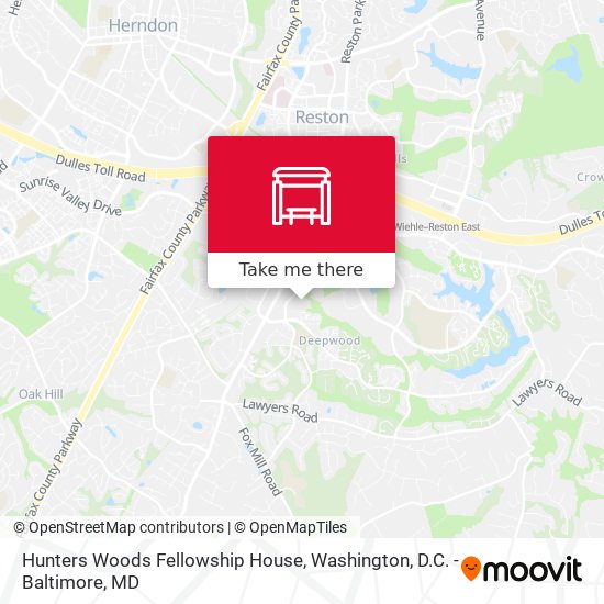 Hunters Woods Fellowship House map