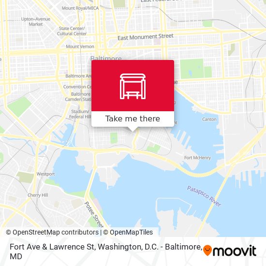 Fort Ave & Lawrence St map