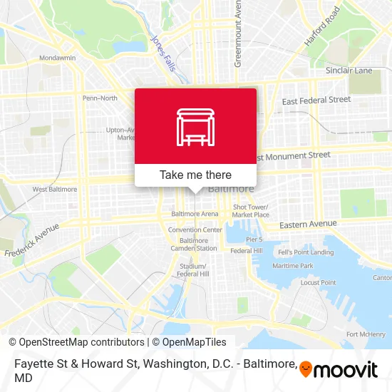 Fayette St & Howard St map
