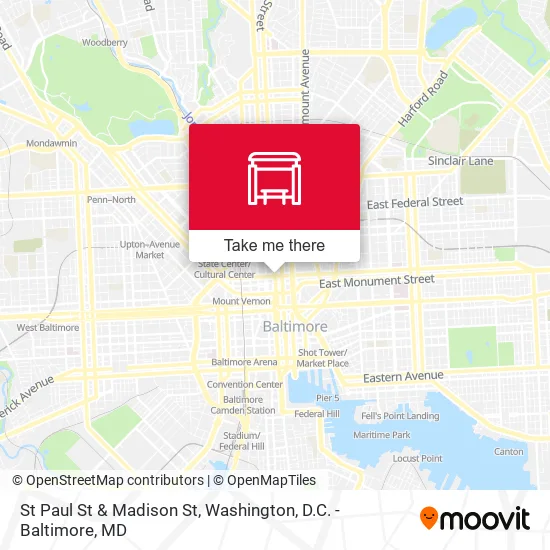 St Paul St & Madison St map