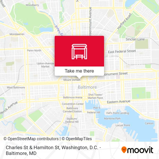 Charles St & Hamilton St map
