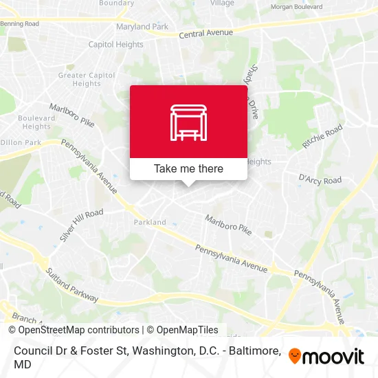 Council Dr & Foster St map