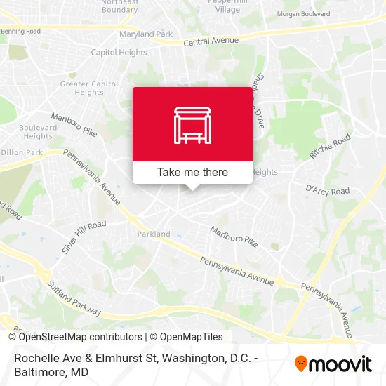 Rochelle Ave & Elmhurst St map