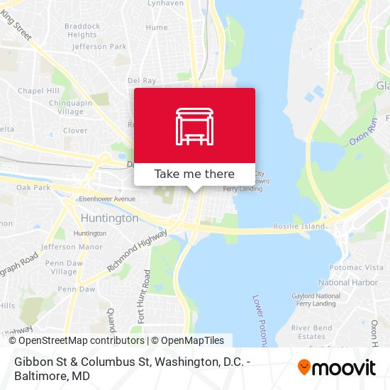 Gibbon St & Columbus St map