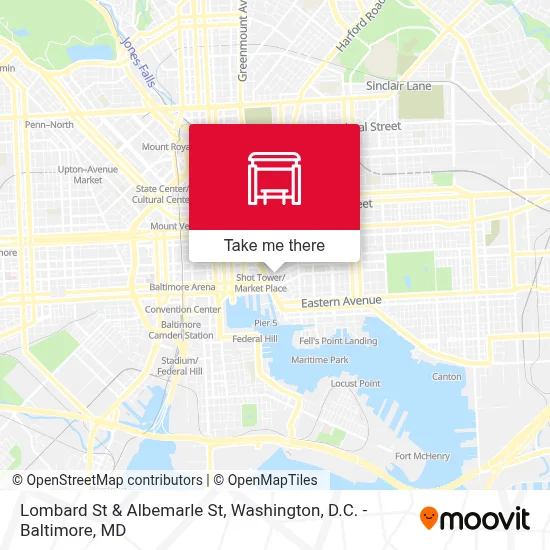 Lombard St & Albemarle St map