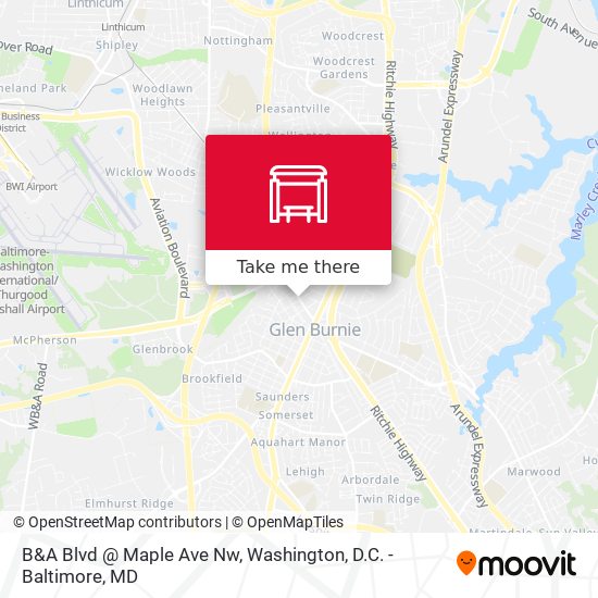 B&A Blvd @ Maple Ave Nw map