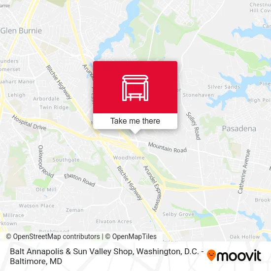 Balt Annapolis & Sun Valley Shop map