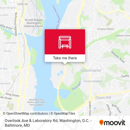 Overlook Ave & Laboratory Rd map