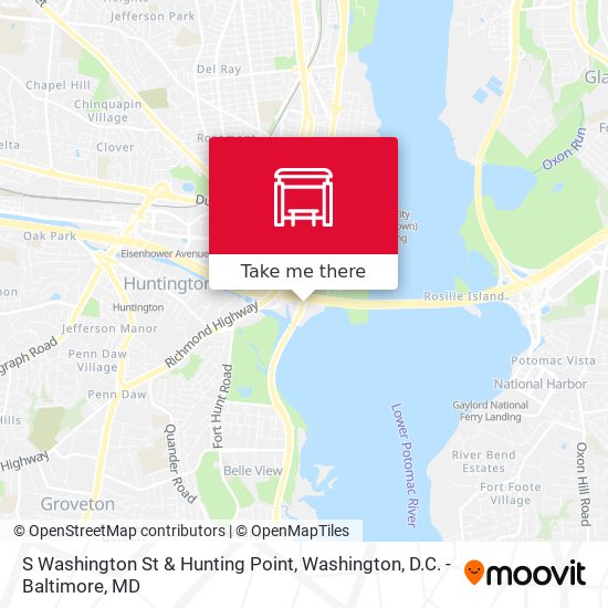 Mapa de S Washington St & Hunting Point