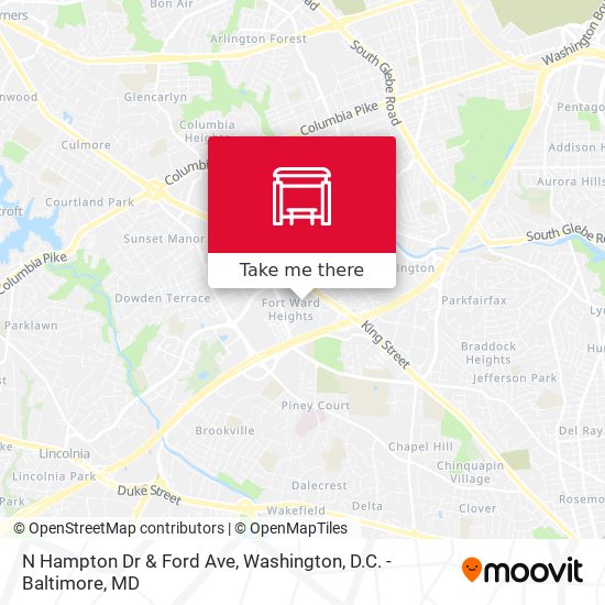 N Hampton Dr & Ford Ave map