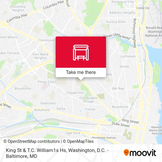 Mapa de King St & T.C. William1s Hs