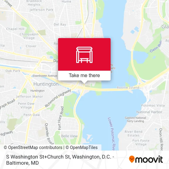 S Washington St+Church St map