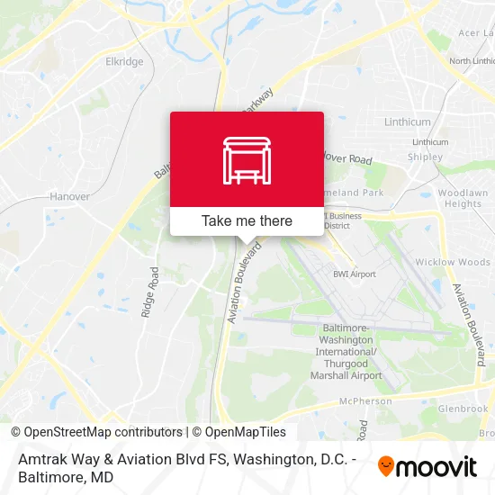 Mapa de Amtrak Way & Aviation Blvd FS