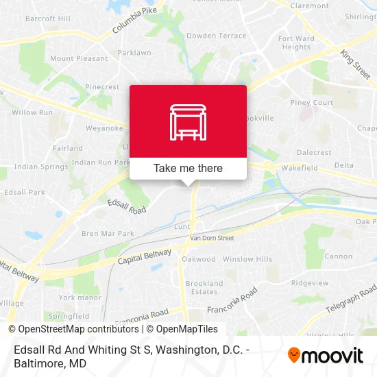 Edsall Rd And Whiting St S map