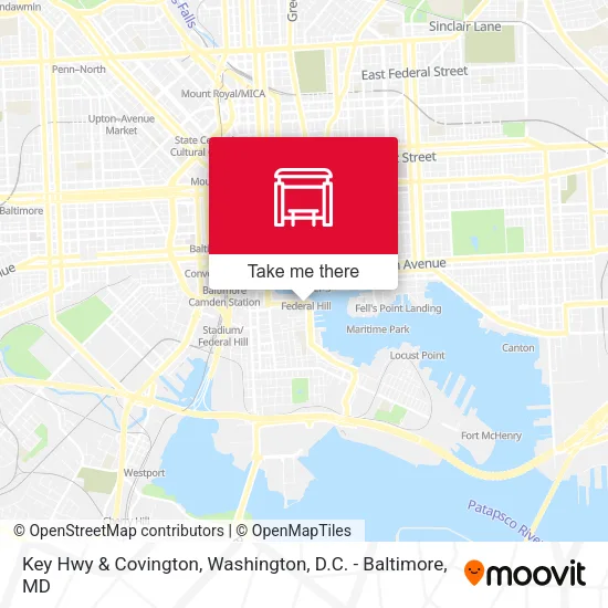 Key Hwy & Covington map