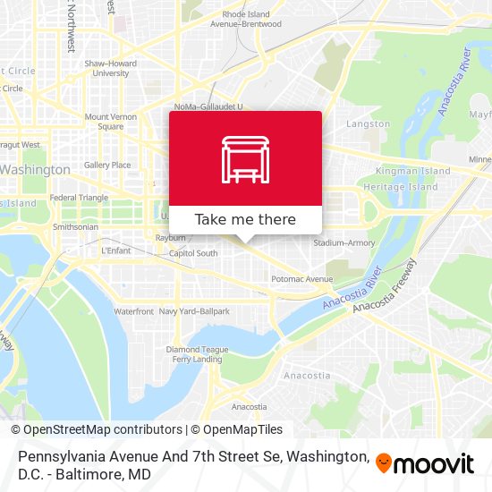 Pennsylvania Avenue And 7th Street Se map