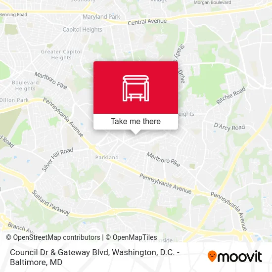 Council Dr & Gateway Blvd map