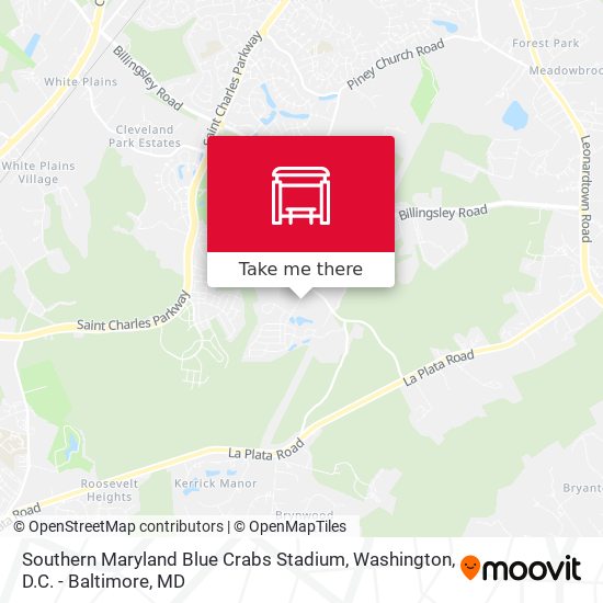 Southern Maryland Blue Crabs Stadium map