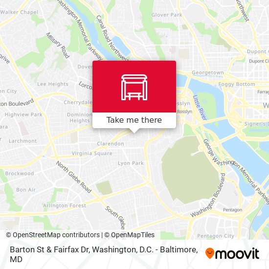 Barton St & Fairfax  Dr map