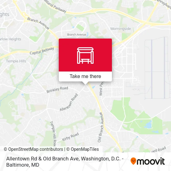 Allentown Rd & Old Branch Ave map