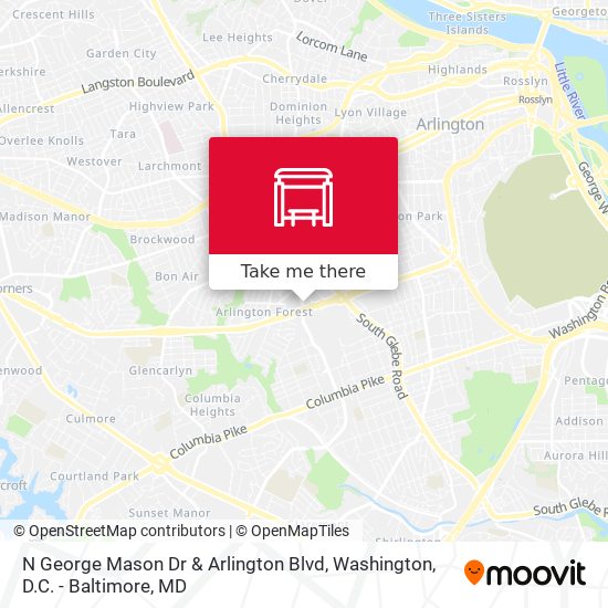 Mapa de N George Mason Dr & Arlington Blvd