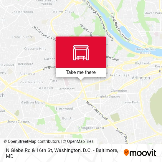 N Glebe Rd & 16th St map