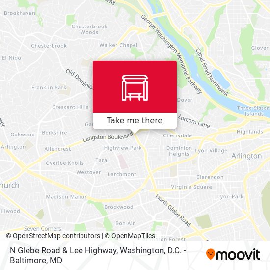 N Glebe Road  & Lee Highway map