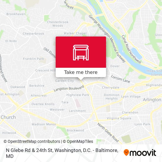 Mapa de N Glebe Rd & 24th St