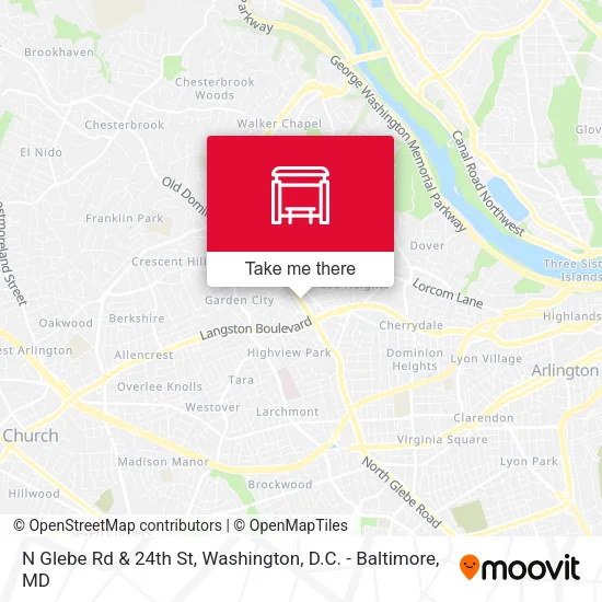 N Glebe Rd & 24th St map