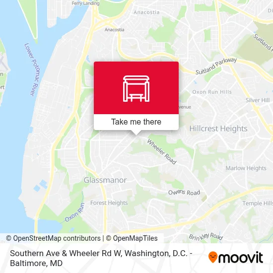 Southern Ave & Wheeler Rd W map