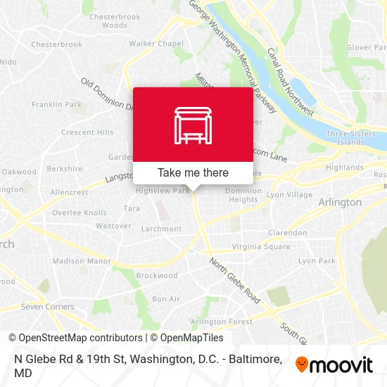 N Glebe Rd & 19th St map