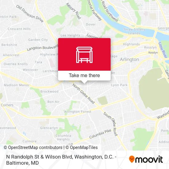 N Randolph St & Wilson Blvd map