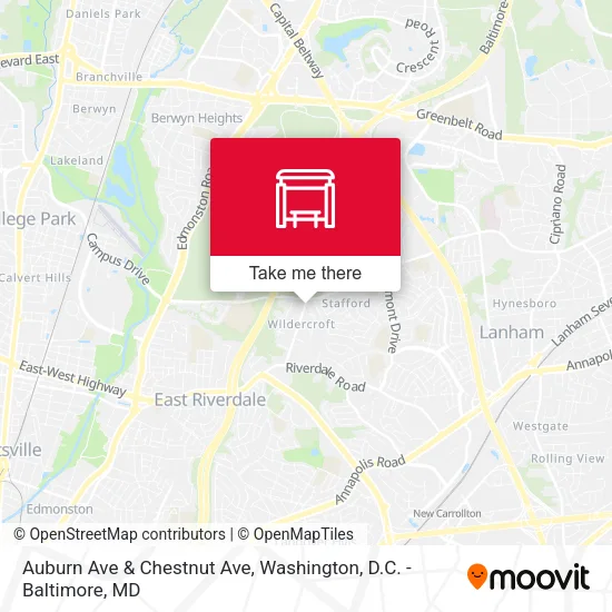 Auburn Ave & Chestnut Ave map