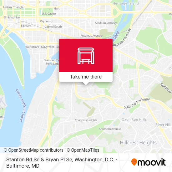 Stanton Rd Se & Bryan Pl Se map