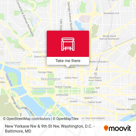 New Yorkave Nw & 9th St Nw map