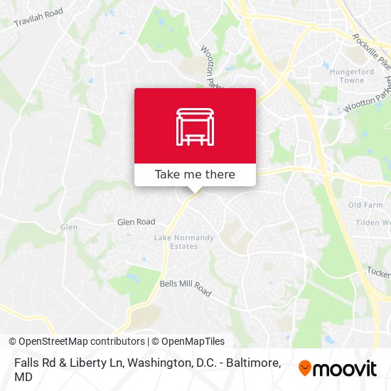 Mapa de Falls Rd & Liberty Ln
