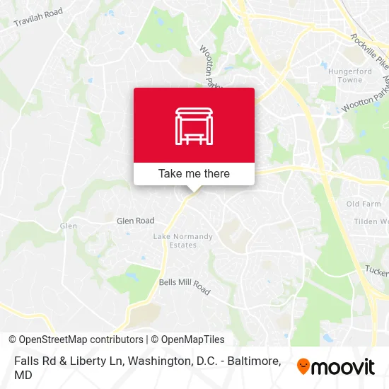 Falls Rd & Liberty Ln map