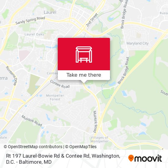 Mapa de Rt 197 Laurel-Bowie Rd & Contee Rd