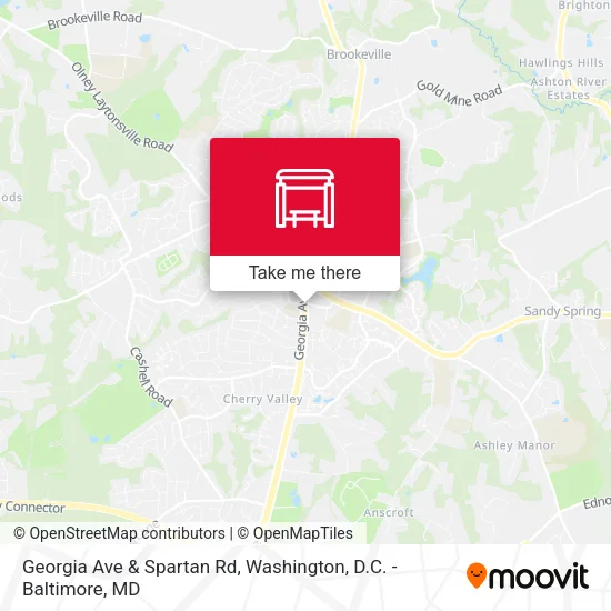 Georgia Ave & Spartan Rd map