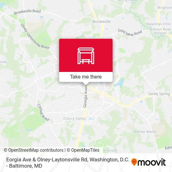 Eorgia Ave & Olney-Laytonsville Rd map