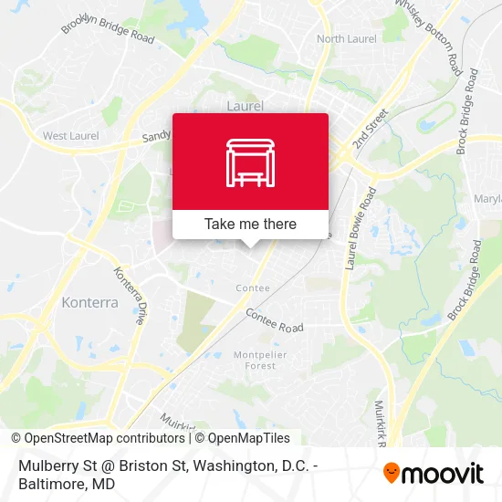 Mulberry St @ Briston St map